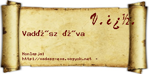 Vadász Éva névjegykártya